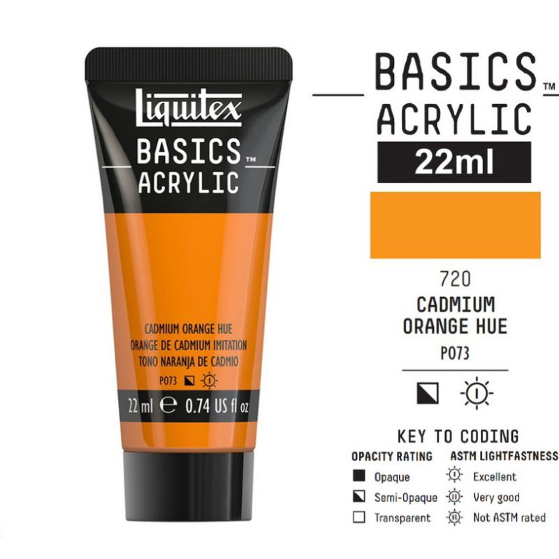 

LIQUITEX BASICS ACRYLIC 22 ML CADMIUM ORANGE HUE