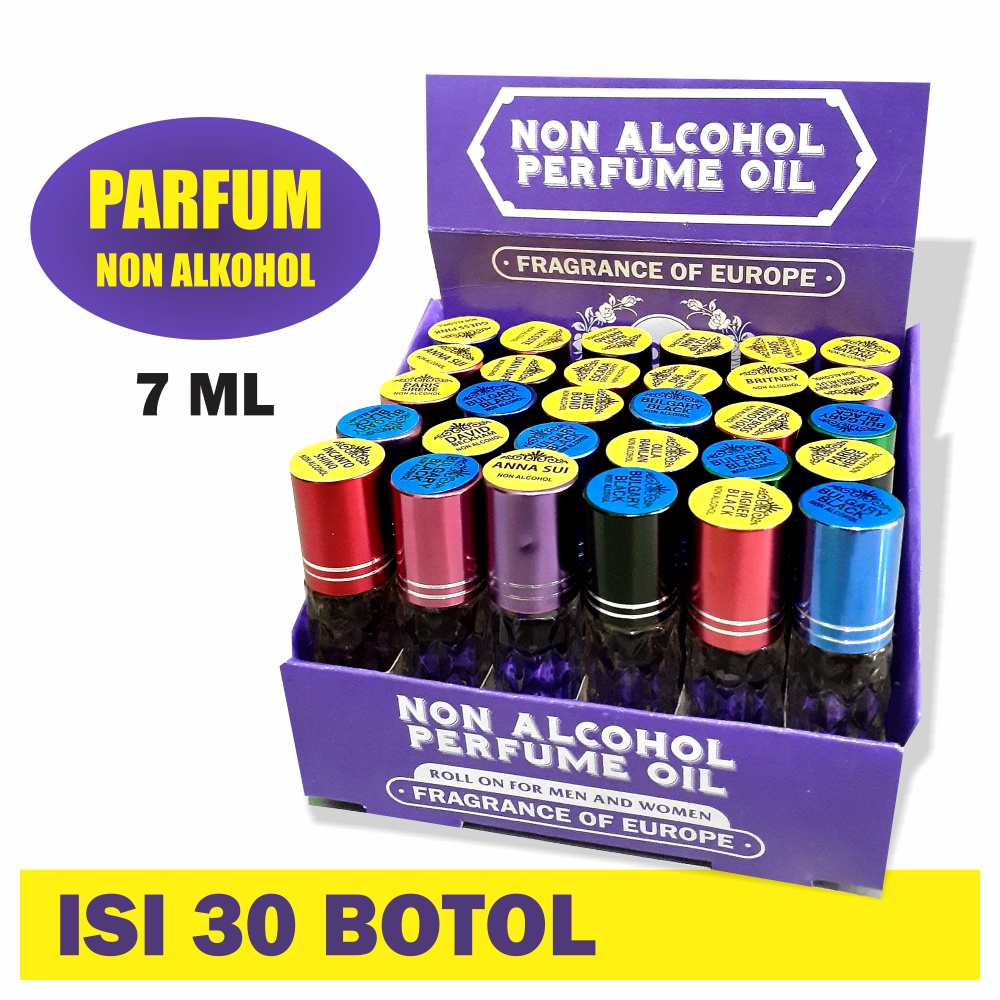 Parfum Murah Roll On 7ml / Minyak Wangi Oles isi 30 Botol Non Alkohol