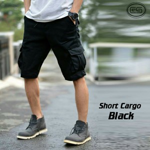 Celana Pendek Kargo Hitam 27 - 38