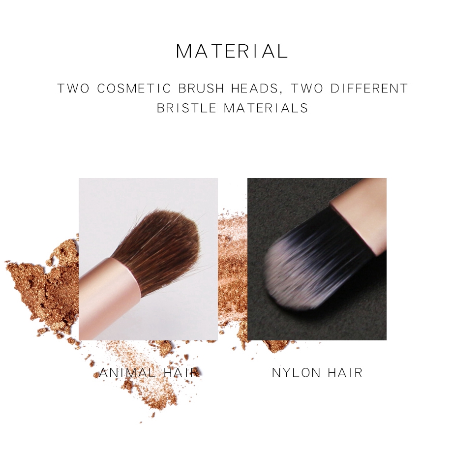 MAANGE Professional Double-End Eyeshadow Makeup Brush / Kuas Rias Multifungsi Untuk Memadukan, Foundation, Bubuk, Concealer, Stabilo / Alat Kosmetik Dasar Harian