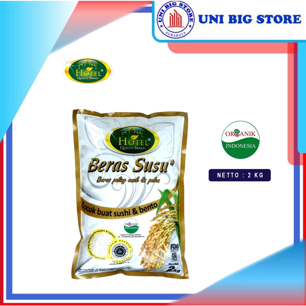 

HOTEL Beras Susu Organik 2 kg Organic Milk Rice Sushi Bento Premium