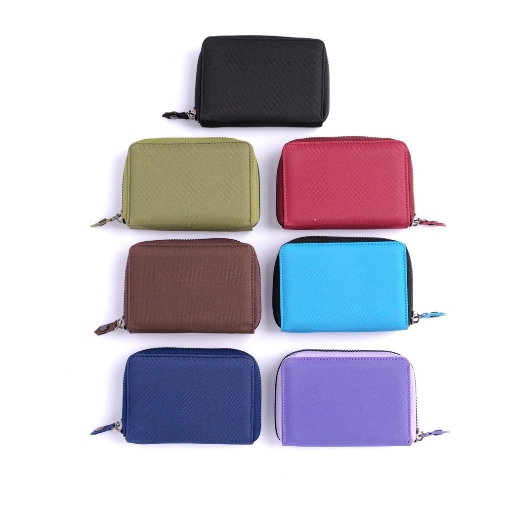 Dompet Card Holder Wallet Mini Resleting Tempat Kartu Atm Emas Antam 24 Slot