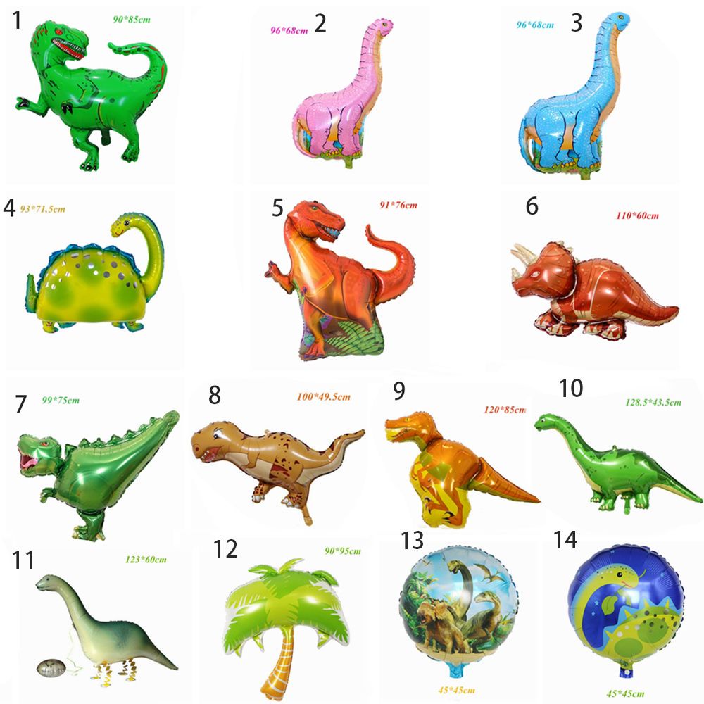 Balon Bentuk Dinosaurus 4d Bahan Aluminum Foil Untuk Dekorasi Pesta Ulang Tahun Anak