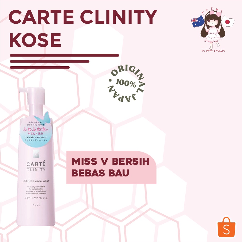 Sabun Miss V Carte Clinity Kose Original Japan Pembersih Vagina / Perawatan Tubuh Termurah Premium