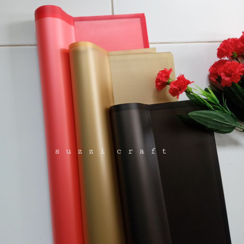 

Kertas buket list warna Transparant warna flower wrap