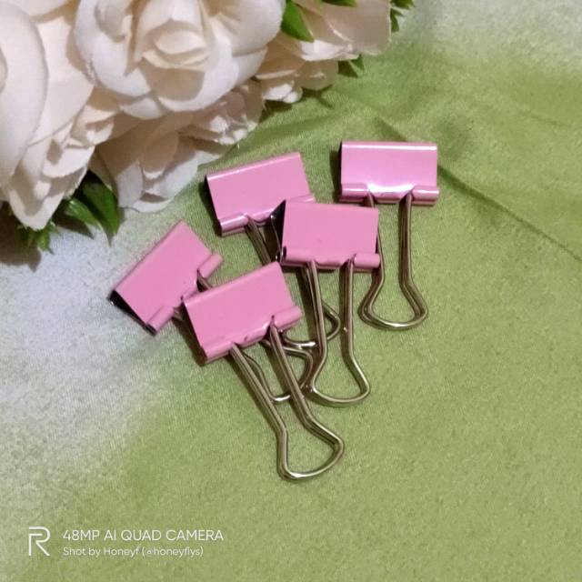 

Binder Clip Pink Lucu Ukuran 1,8 cm