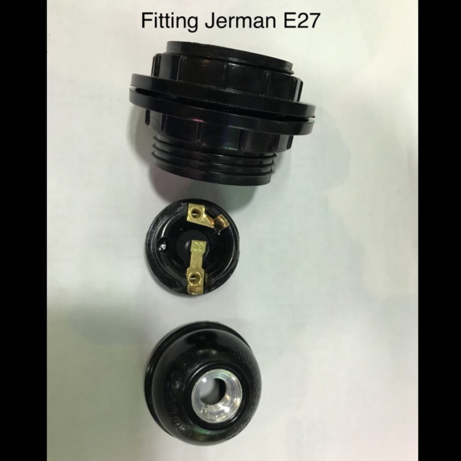 Fitting Jerman German E27 Double Ring / Fiting Lampu Gantung Meja Hias