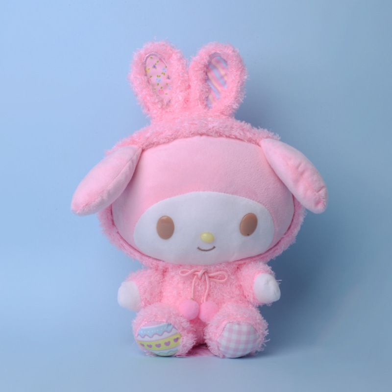 Sanrioed Cartoon Easter Kuromi MyMelody Kt Cat Cinnamoroll Cosplay Rabbit Stuffed Plush Doll Anime Kawaii Plushie Toys Kids Gift