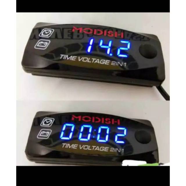 Voltmeter Aki Accu Jam Digital LED Motor Vario Nmax PCX Aerox Vixion R15 Ninja GSX KLX