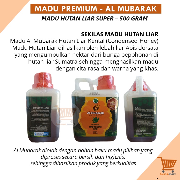 Madu Hutan Liar SUPER Al Mubarak kemasan 500gr Murni Asli