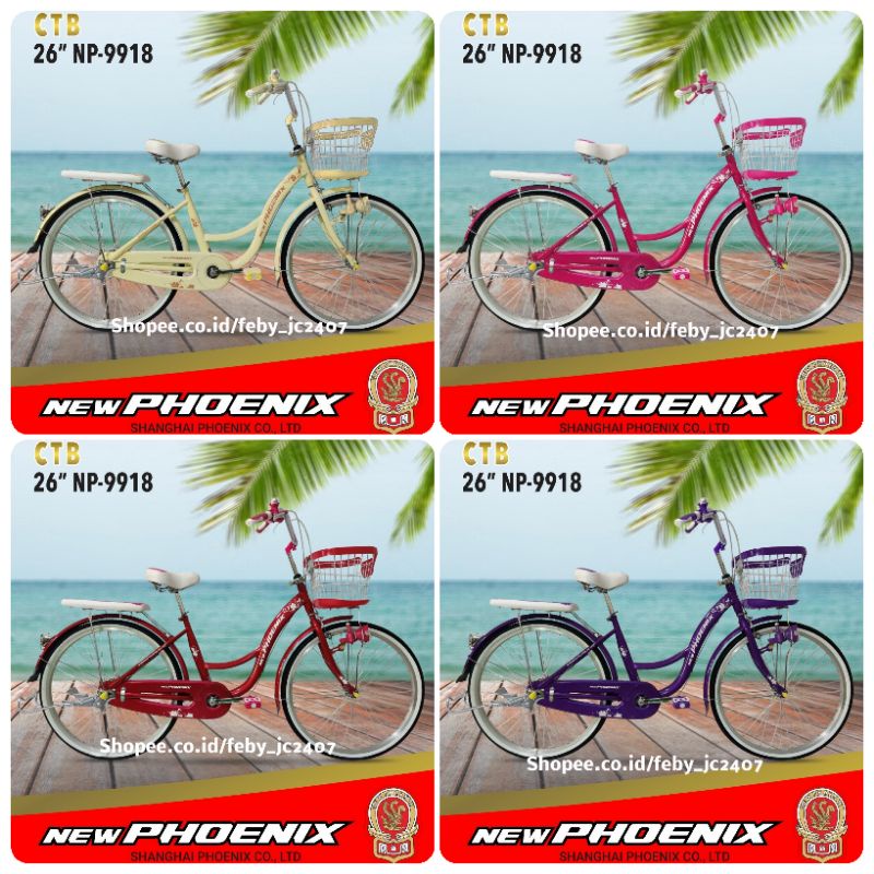 Jual Sepeda Dewasa Perempuan Cewek Keranjang Mini New Phoenix 24 26 Inch Phoenix Ukuran 20 Inch 8487