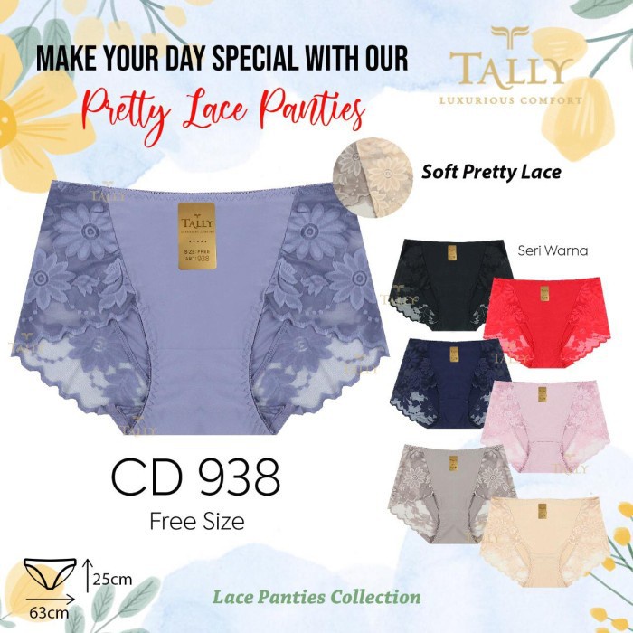 CD Import Celana Dalam Wanita Renda Brukat Transparant Tally C938