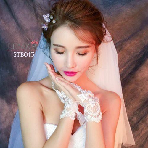 [SIAP KIRIM] AKSESORIS PENGANTIN WANITA PESTA BRIDAL GLOVES MODERN LACE STB013