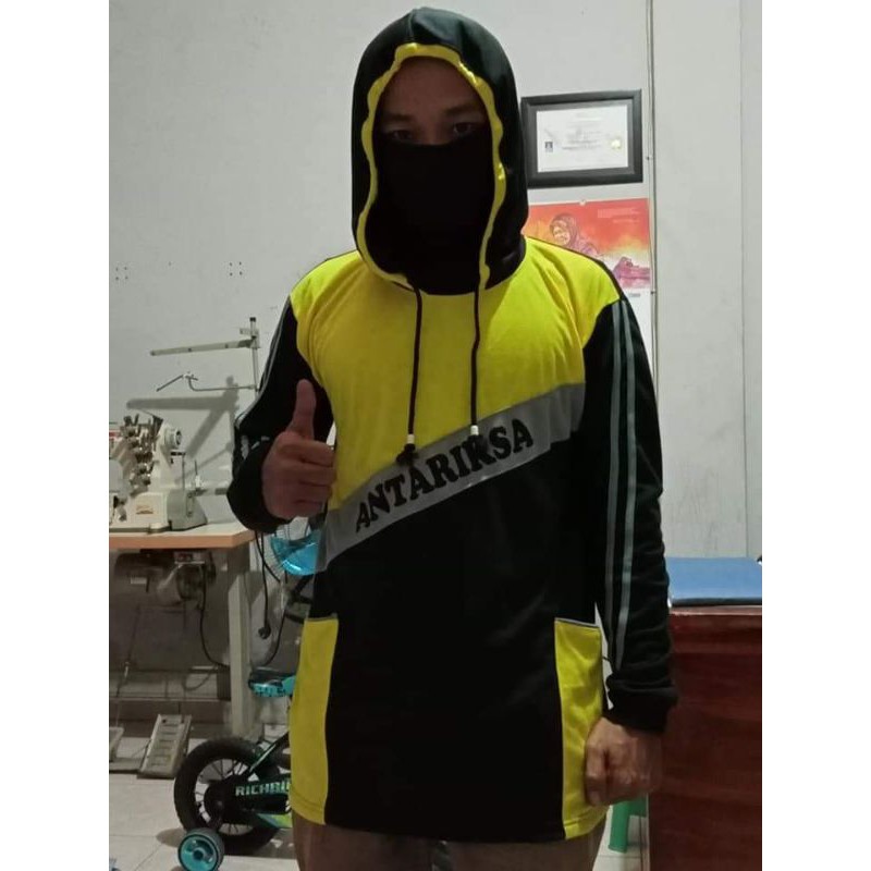 BAJU OJEK TAKSI GABAH PAKAI TOPENG (PERLEMBAR)