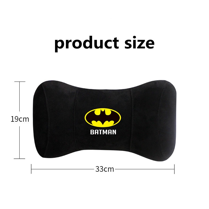 G-club Bantal Leher / Kepala Bahan Memory Foam Motif Batman Untuk Jok Mobil