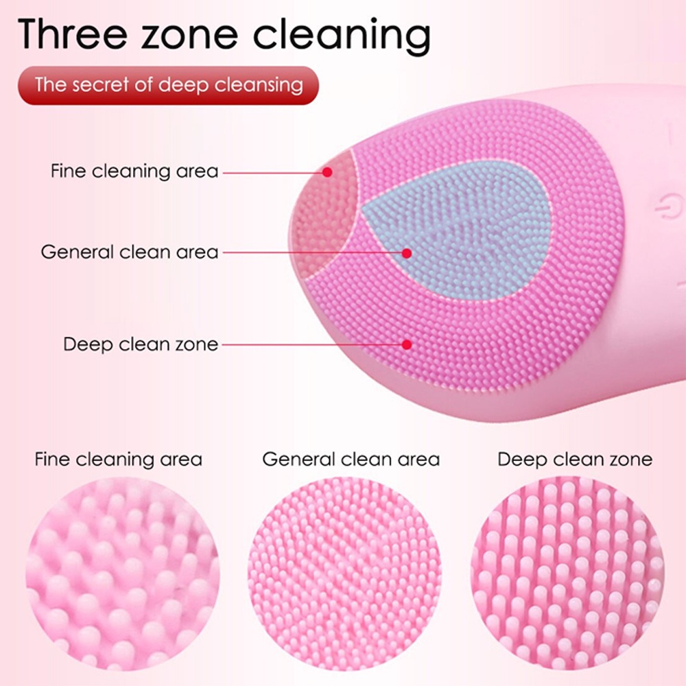 Facial Cleansing Brush Sonic Electric / Sikat Pembersih Wajah Electric