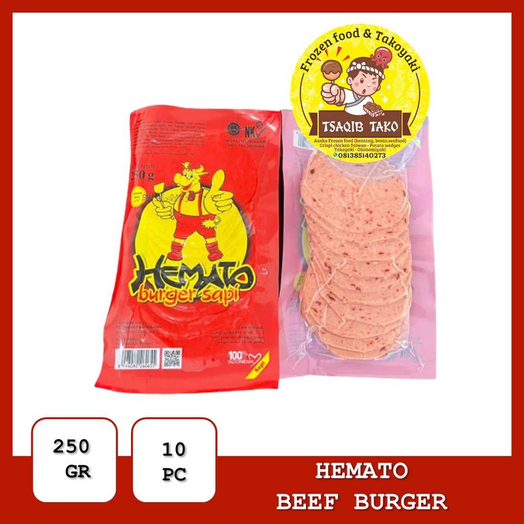 

PROMO hemato daging burger 250 GR | 10 SLICE