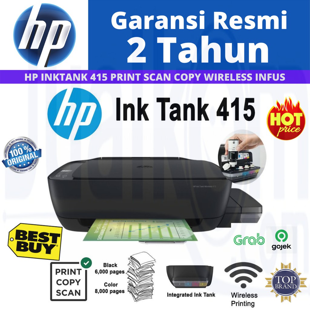 PRINTER HP INK TANK 415 INFUS Print Scan Copy Wireless