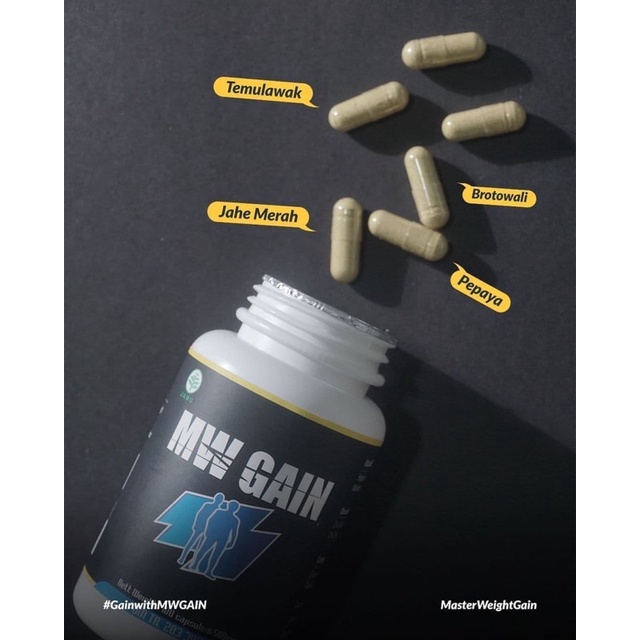 Suplemen Penggemuk Badan Master Weight Gain MW Gain Penggemuk Badan Alami Original BPOM