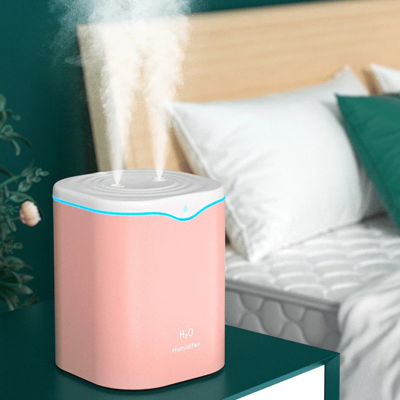 G8IPdq Humidifier Aromatherapy Oil Diffuser Double Spray 2000ml - H2000 - White Or-i