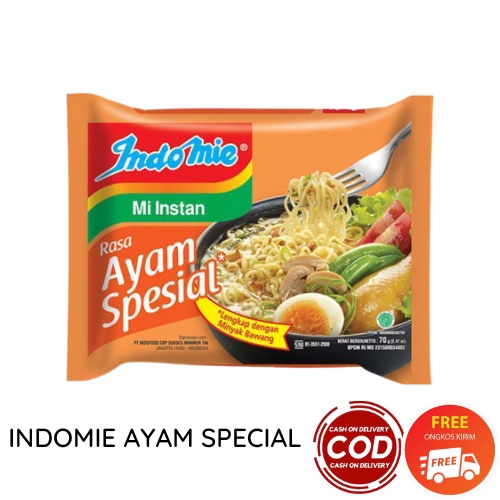 INDOMIE GORENG, SOTO, AYAM BAWANG, KARI AYAM, AYAM SPECIAL, KALDU AYAM, GORENG JUMBO