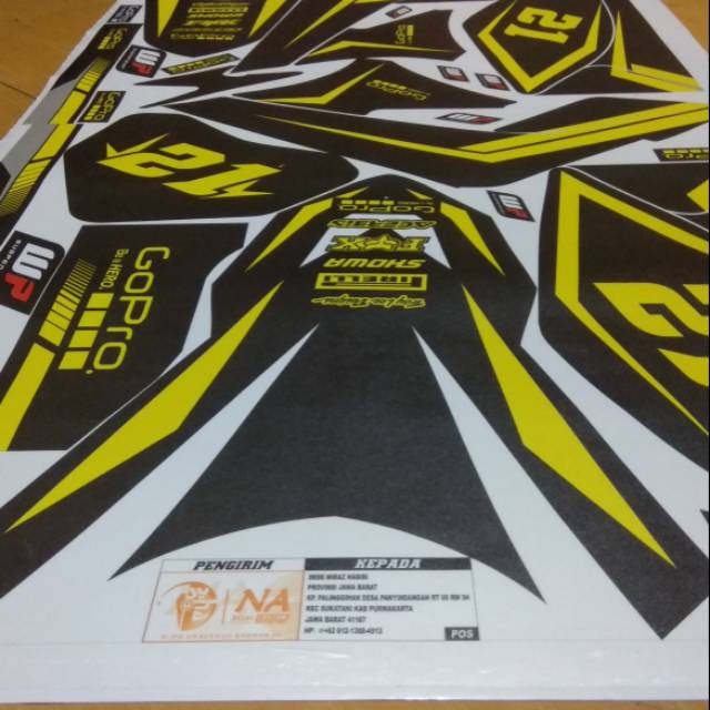 Decal klx S KLX LAMA SIMPEL KUNING