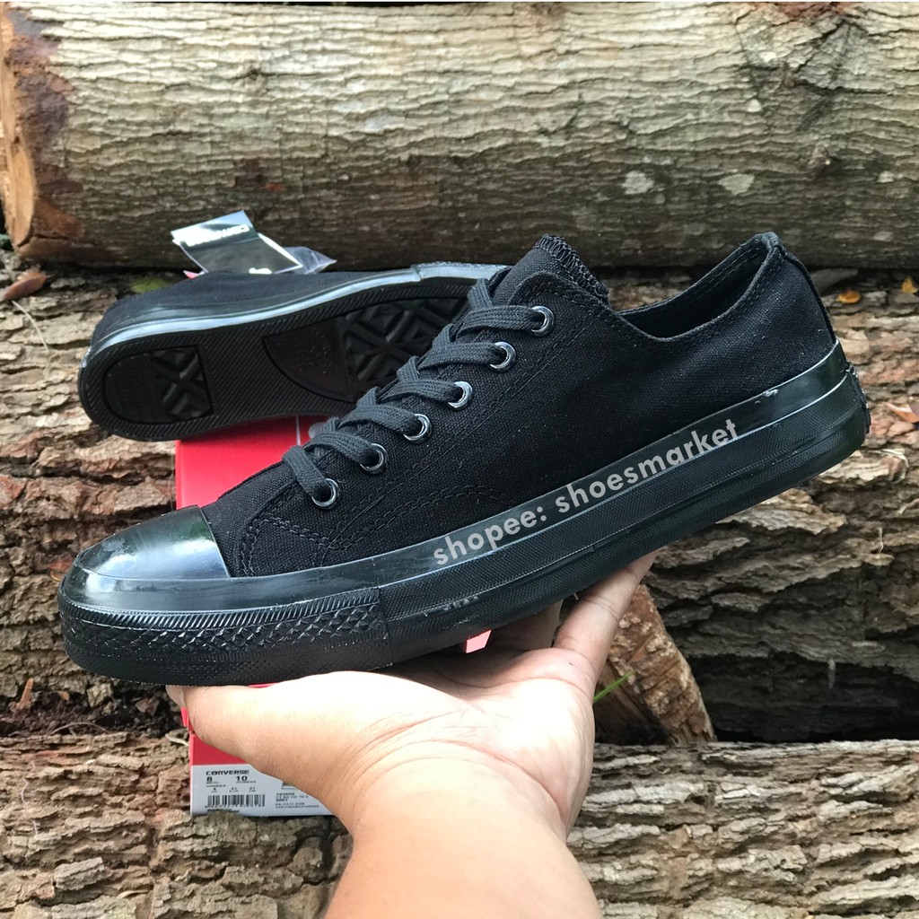 SEPATU CONVERSE 70S LOW FULL BLACK ALL STAR CHUCK TAYLOR OBRAL MURAH