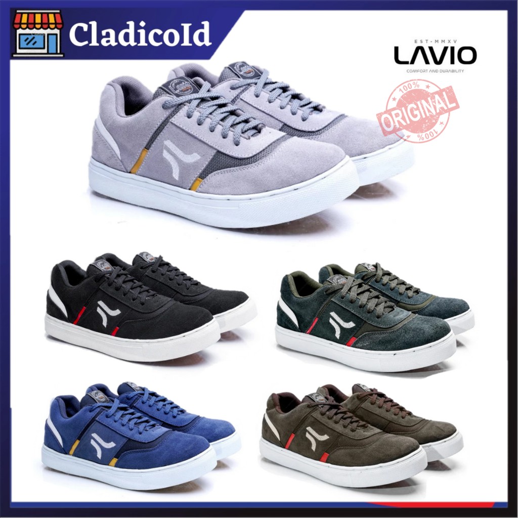 SEPATU SNEAKERS PRIA KEREN SNEAKER CASUAL OUTDOOR  ORIGINAL ANAK MUDA NONGKRONG SEKOLAH LAVIO