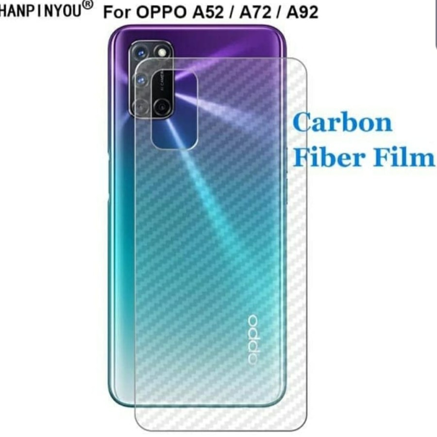 OPPO A54 2021 Anti Gores Belakang Back Skin Carbon Transparan