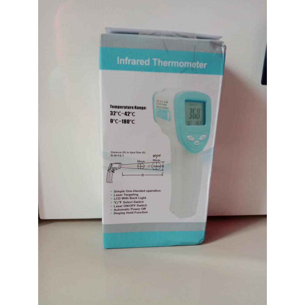Alat pengukur suhu tubuh/thermogun/pengukur suhu tubuh tembak/ThermometerNon Kontak/Import/Infra Red