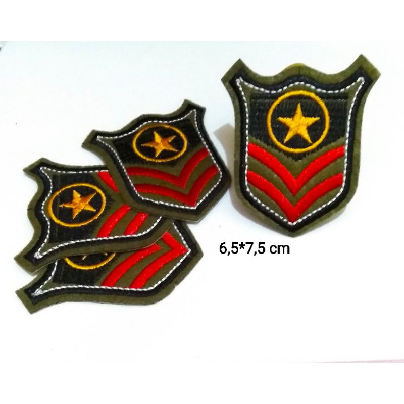 Iron patch bordir Army