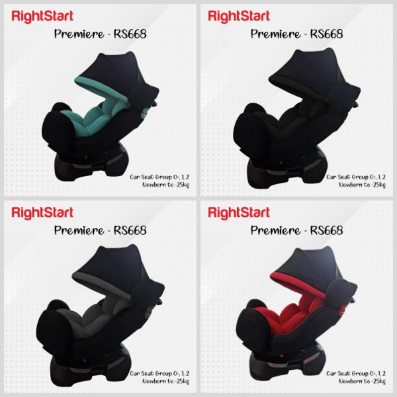 Right start car seat chancellor RS670 dan gogo premiere RS668 tempat duduk kursi bayi dimobil