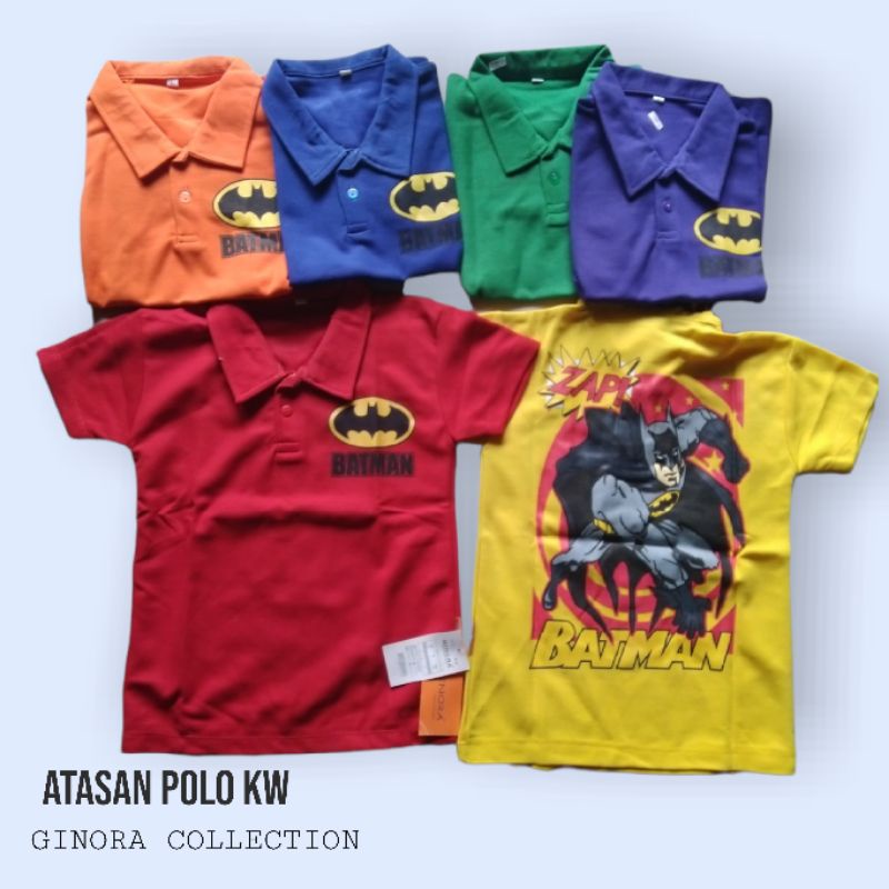 Atasan Kaos Polo Karakter Ben10, Captain Amerika,Angry Bird, Doraemon,Spiderman Krah. anak laki-laki
