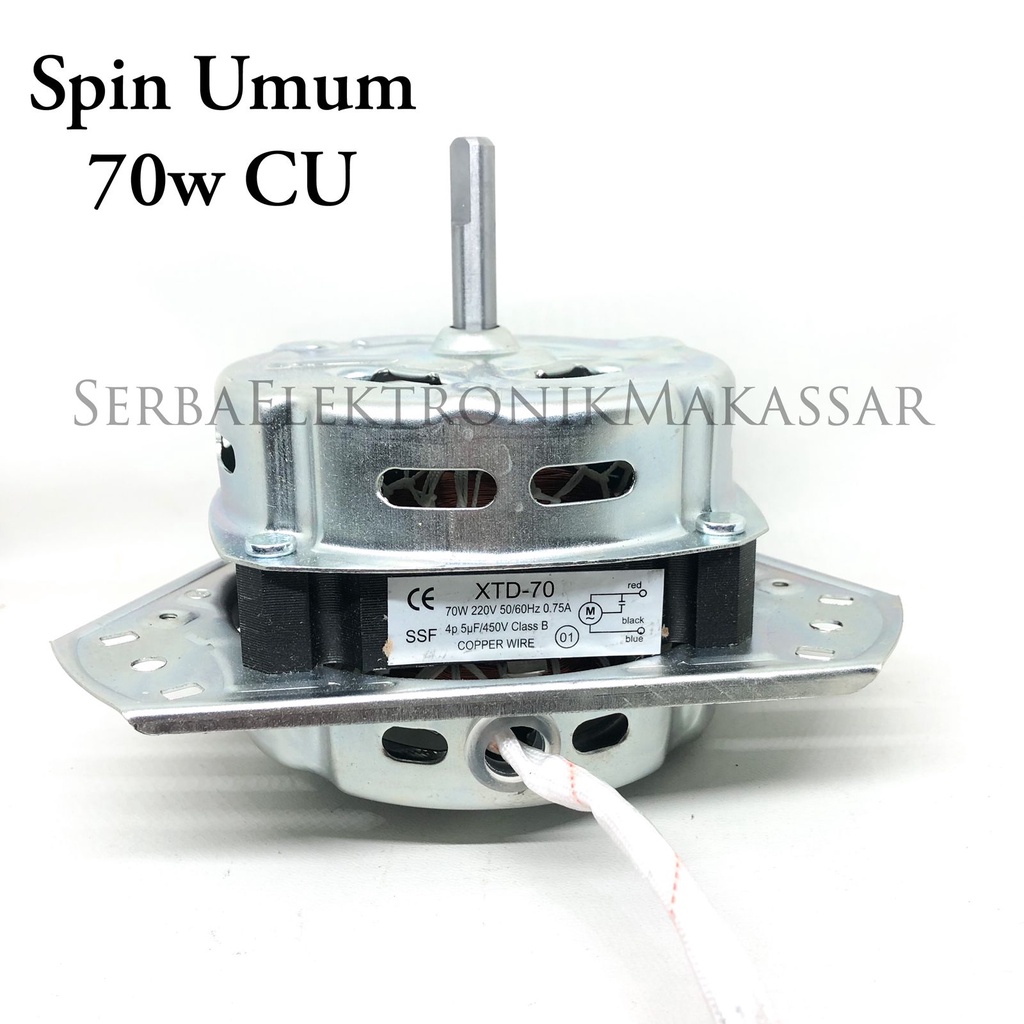 Dinamo Pengering Mesin Cuci Motor Spin Mesin Cuci Umum 60Watt 70Watt Tembaga