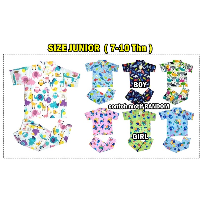 GAB - Piyama Anak Katun JUNIOR 7-10 Thn/ Piyama Katun Anak Junior Baby Light`s