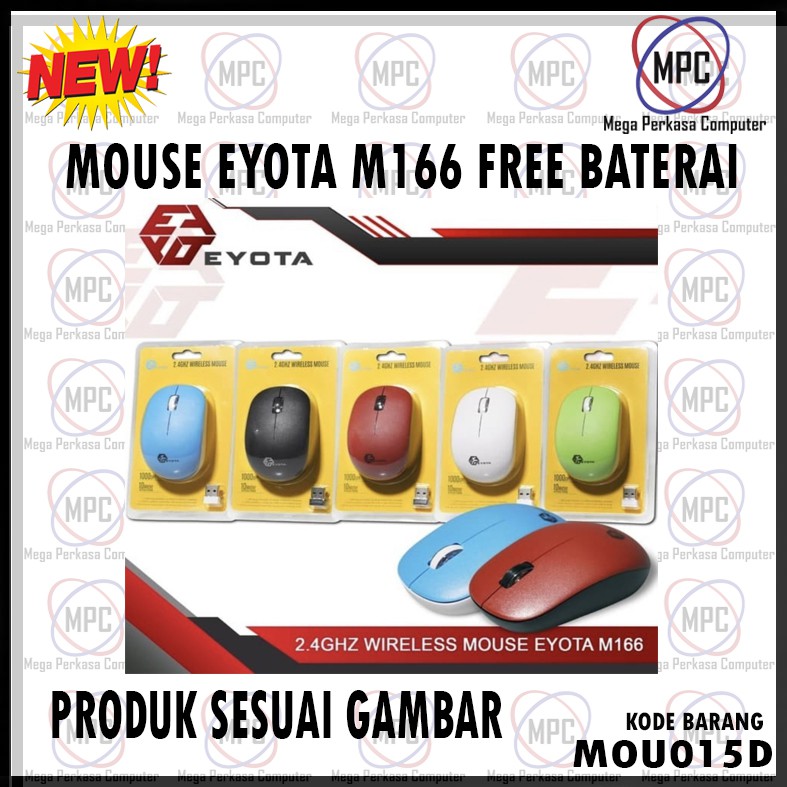 MOUSE WIRELESS EYOTA M166 FREE BATERAI