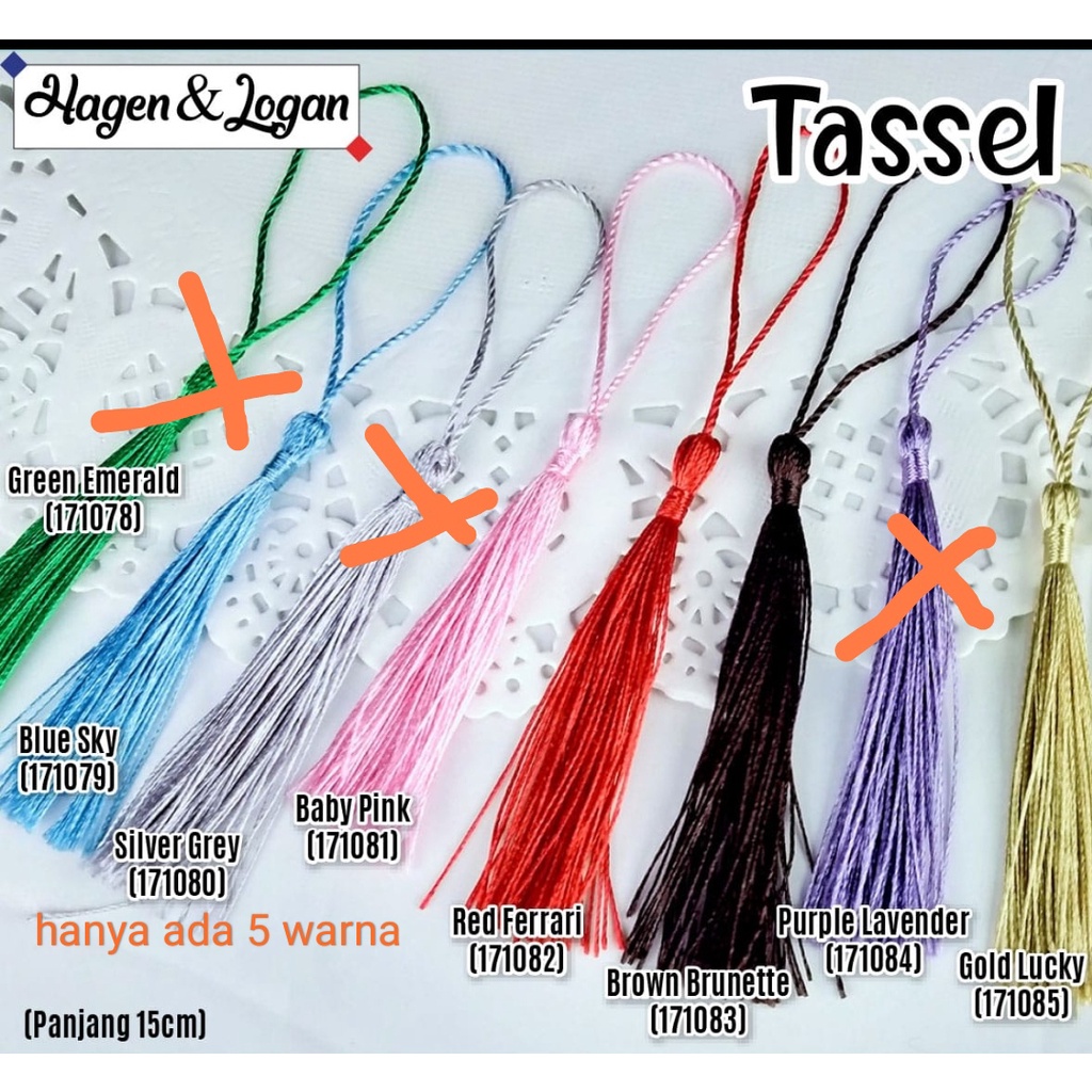 

hiasan tassel 15 cm untuk hampers biasa satuan pita gantungan