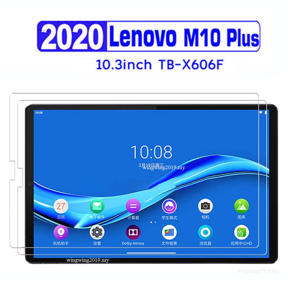 (2 Pak) Pelindung Layar Tempered Glass Anti Gores Untuk Tablet Lenovo Tab M10 FHD Plus 10.3 2020 TB-X606F