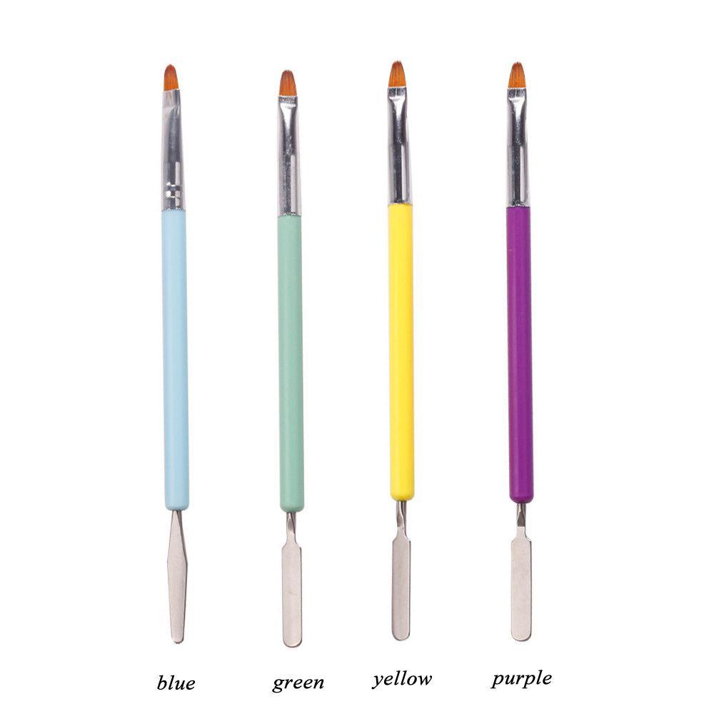 Solighter 2in1 Nails Art Dotting Pen Pena Gambar Kesehatan Kecantikan Double Head Gel Brushes