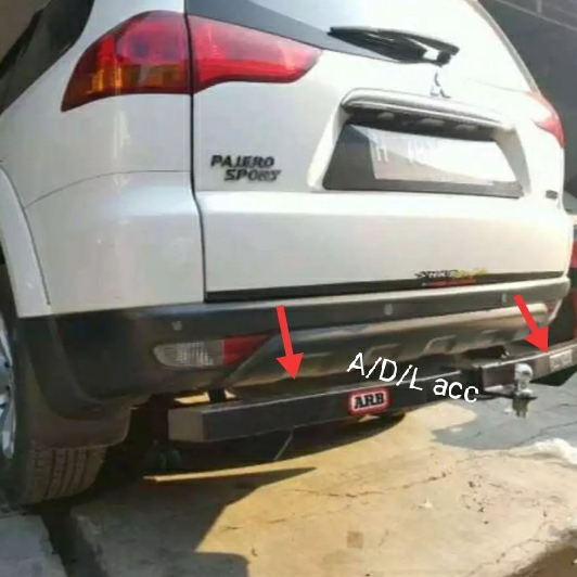 Towing bar arb pengaman besi bumper belakang towing bar mitsubish pajero lama