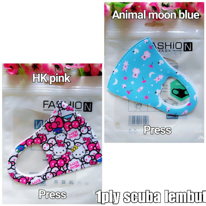 MASKER ANAK IMPORT ORIGINAL PRESS FULL MOTIF REUSABLE (BISA PILIH MOTIF)