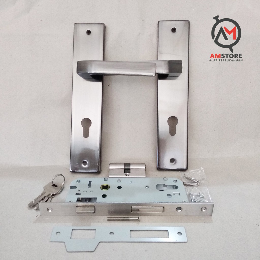Kunci Pintu + Handle Pintu Rumah Besar Full Set GRT