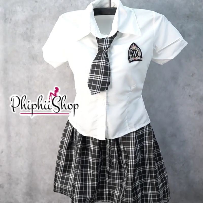 Kostum Cosplay Sexy Seragam Sekolah Korea Jepang Set Rok Baju Dasi Seifuku