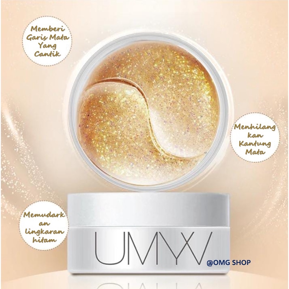 Limited Isi 60 Lembar UMYV Masker Mata Collagen Crystal Diamond ORIGINAL / Masker Mata Panda Kantung