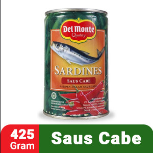 

Del Monte Sarden Saus Cabe 425gr