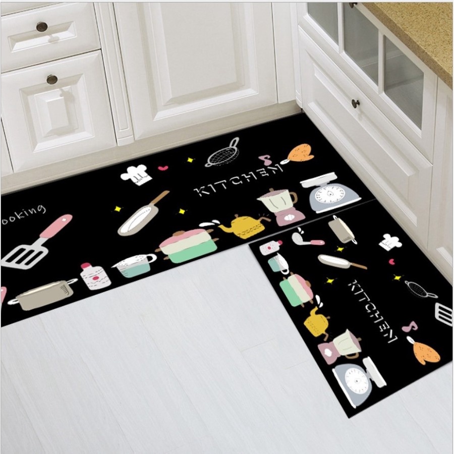 2 in 1 Kitchen Floor Mat / Keset Alas Lantai Rumah Dapur Anti Selip ET