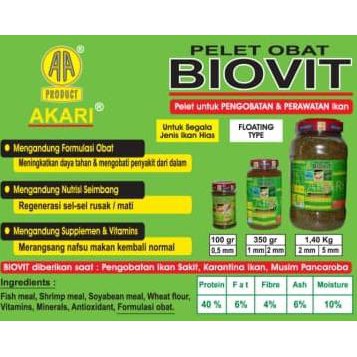 Pelet Obat Biovit Untuk Segala Ikan Hias