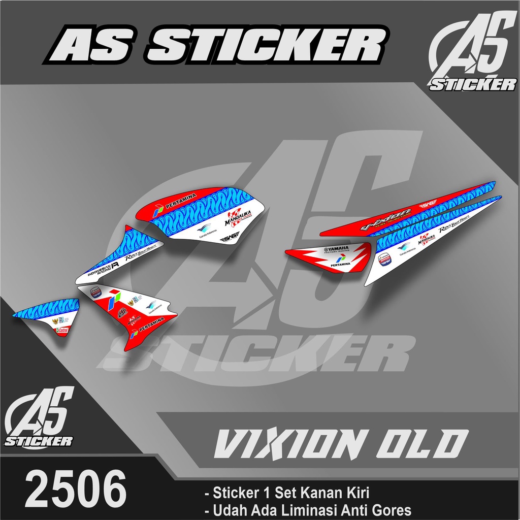 2506 Striping Vixion Old - Striping Variasi List Vixion Old mandalika Racing