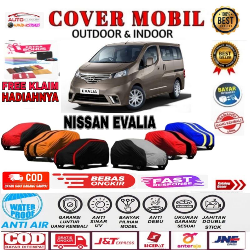 Cover Mobil Sarung Mobil Nissan Evalia Cover Body Mobil Nissan Evalia 2013 2014 2015 Selimut Mantel Mobil Penutup Nissan Evalia Kerudung Mobil Outdoor Indoor Evalia