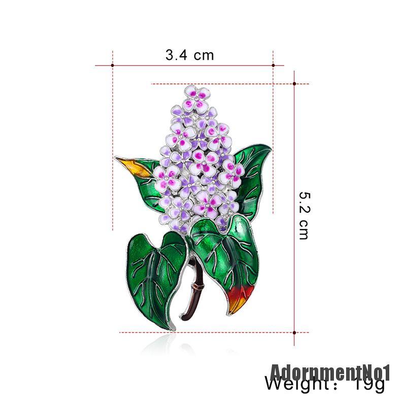 (Adornmentno1) Bros Pin Enamel Desain Bunga Lilac Untuk Wanita